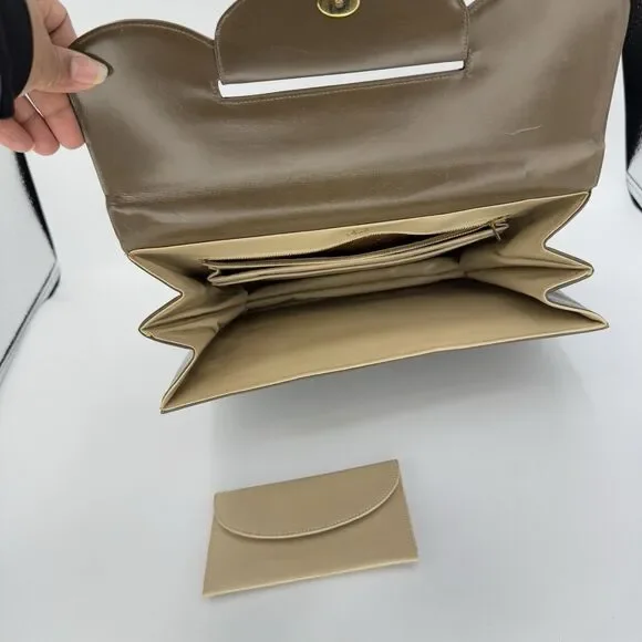 Vintage 1950s Dafar Brown Leather Handbag Purse - Picture 7 of 15